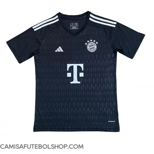 Camisa de time de futebol Bayern Munich Goleiro Replicas 2º Equipamento 2023-24 Manga Curta
